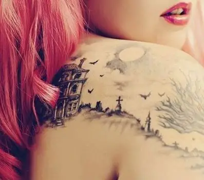 Gothic Shoulder Tattoo