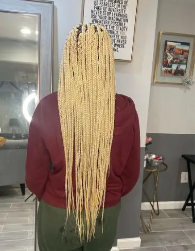 Long Sun-kissed blonde box braids