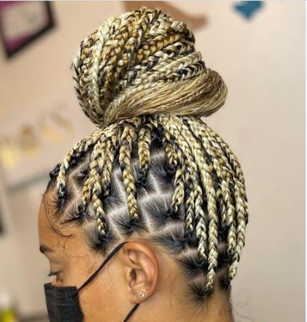 Medium blonde braids