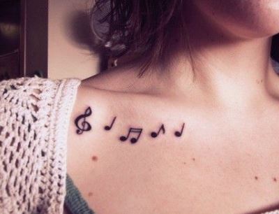 Music Shoulder Tattoo