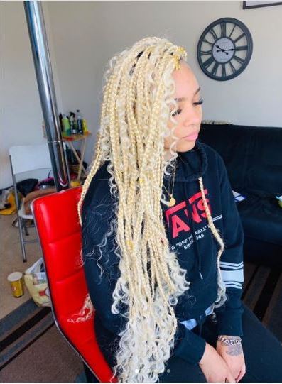 Platinum Blonde Box Braids