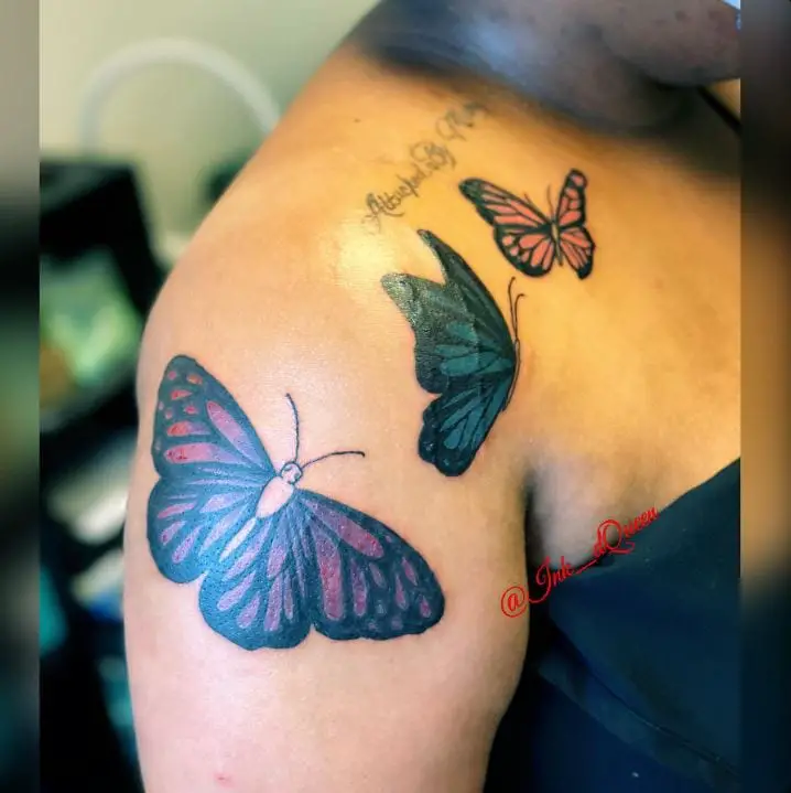 coloured butterfly tattoo