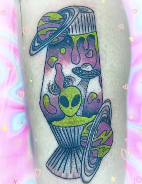 cool trippy alien tattoo