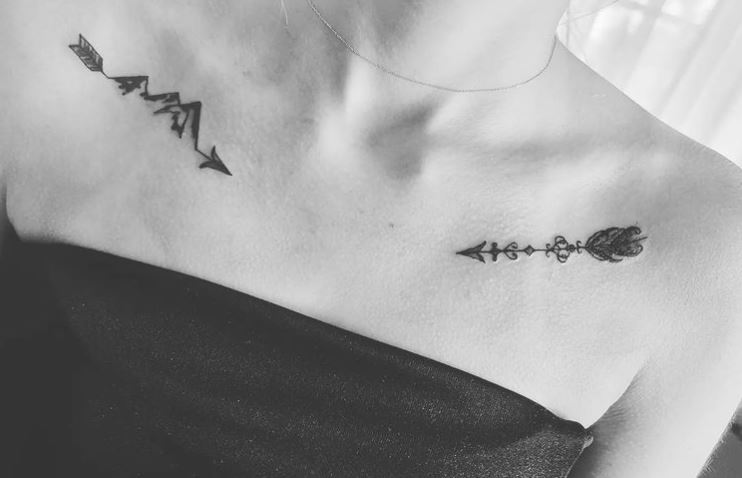 double arrow shoulder tattoos