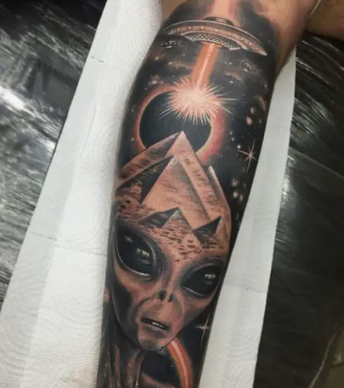 egyptian alien tattoo