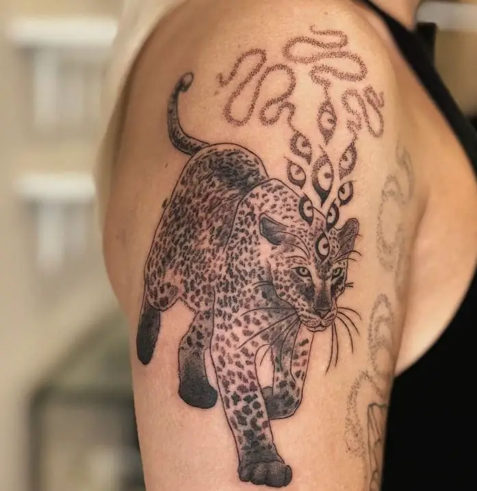 mystical leopard tattoo