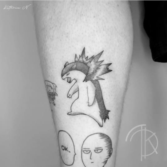 Anime Tattoo of Pokemon Tornupto