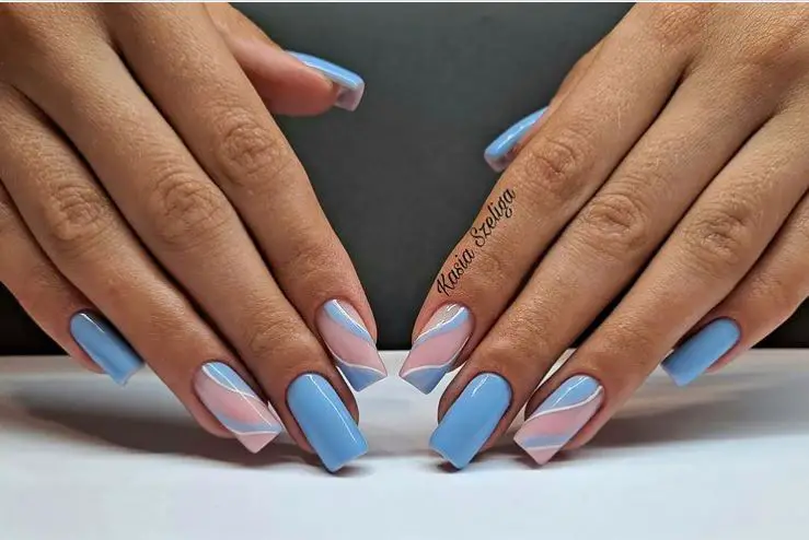 Baby Blue Spring Nails