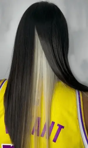 Black Hair With Platinum Blonde