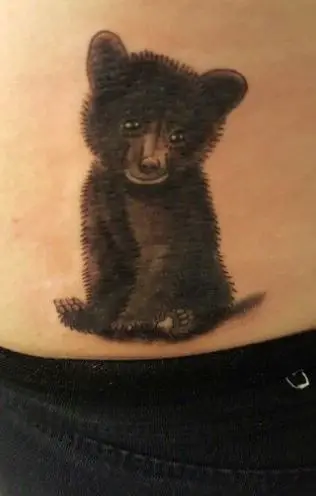 Black bear cub tattoo