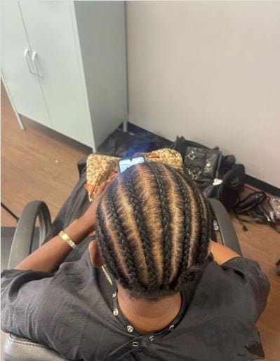 Cornrows with Natural Short Hair