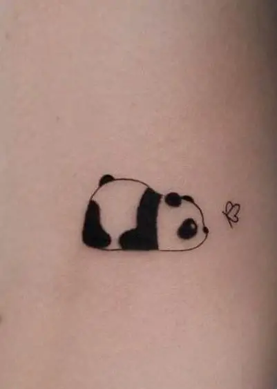 Cute Crawling Panda Tattoo