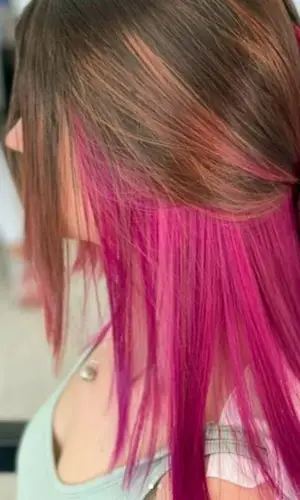 Dark Pink Under Hair Color