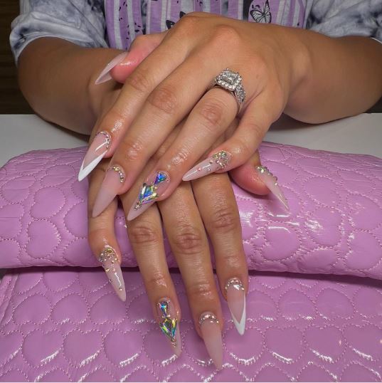 Dream Wedding Stiletto Nails