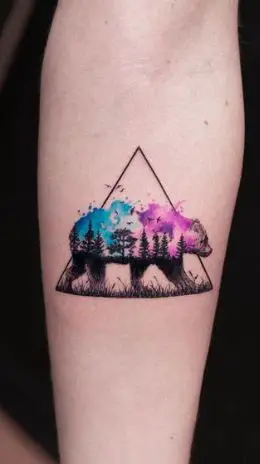 Explosion of Colors - Landscape Themed Bear