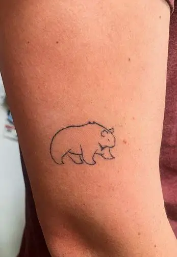 Fineline Bear Tattoo