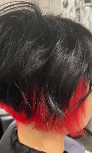 Fire Engine Red Under Hair Color