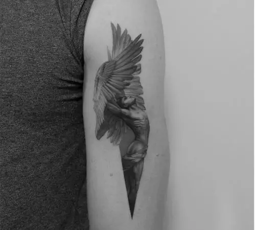 Flying Icarus Tattoo on the arm