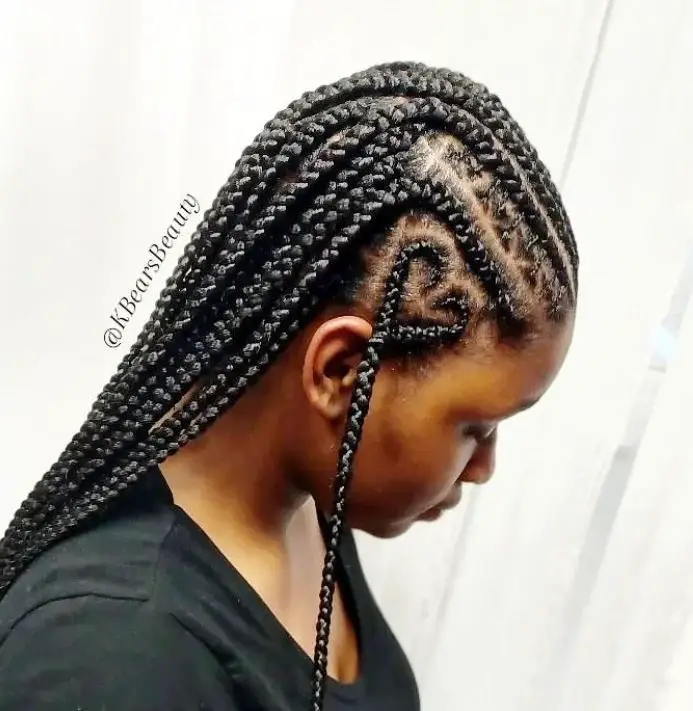 Fulani Tribal Braids With Natural Hair