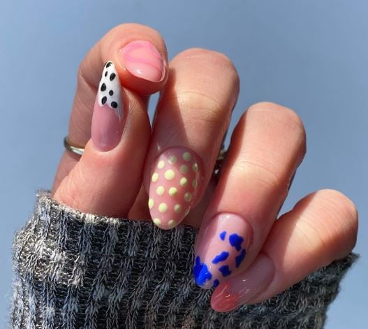 Funky Polka Dot Nails