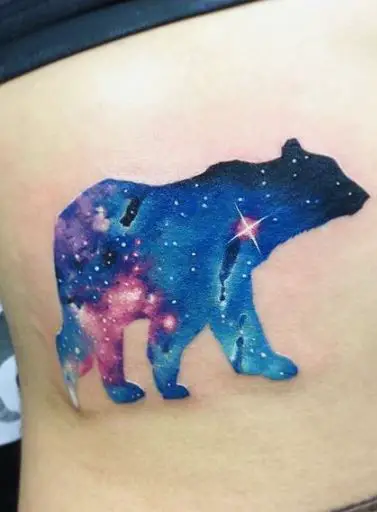 Galaxy Bear Tattoo