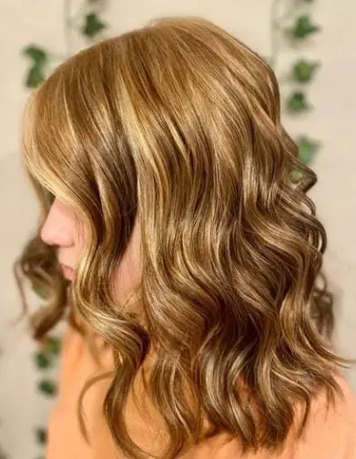 Golden Blonde Highlight with some strawberry blonde