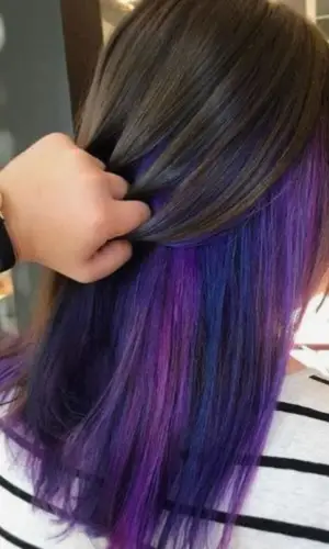 Gorgeous Blend of Blue and Purple Jewel Tone Highlight