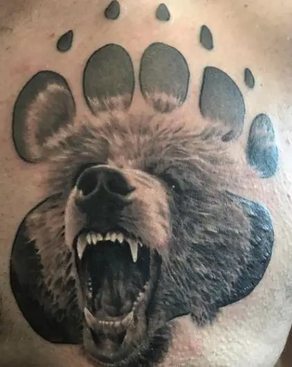Grizzly Bear Paw Tattoo