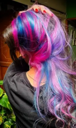 Hidden Rainbow Hair Highlight