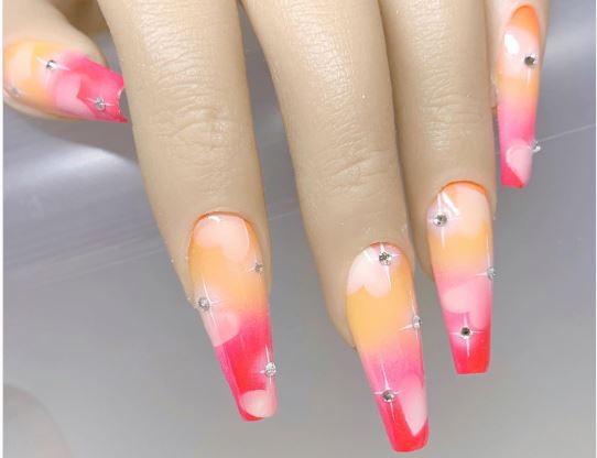 Japanese Heart Nail Design