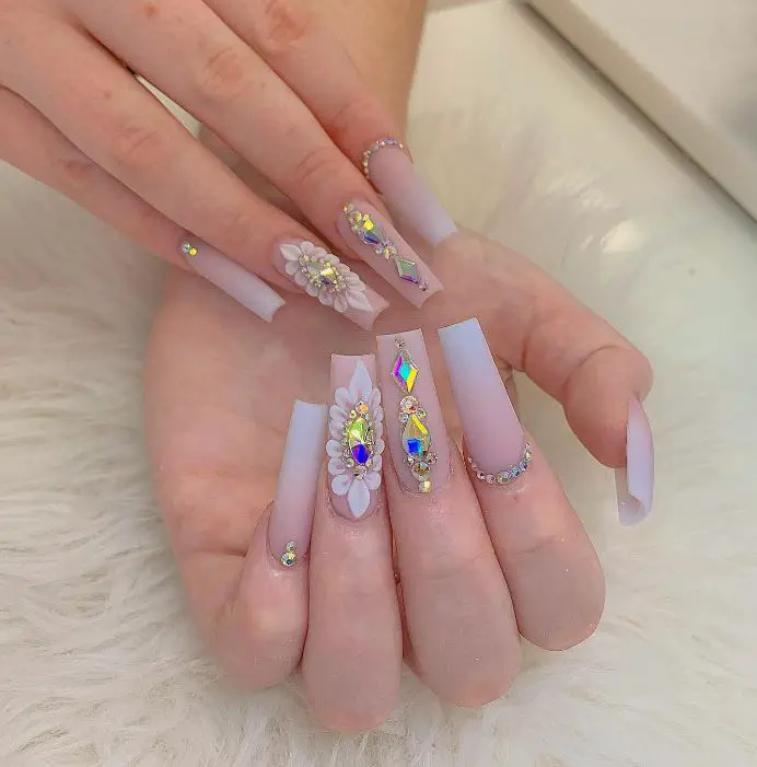 Jewels and Petals manicure