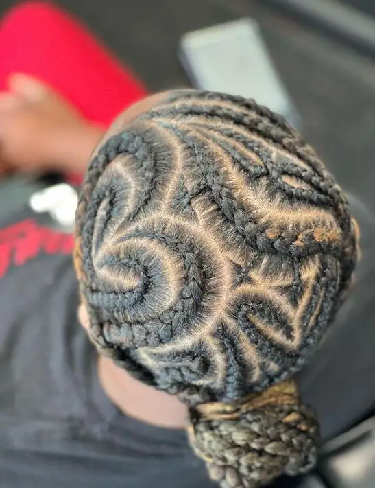 Large and Detailed cornrow braids