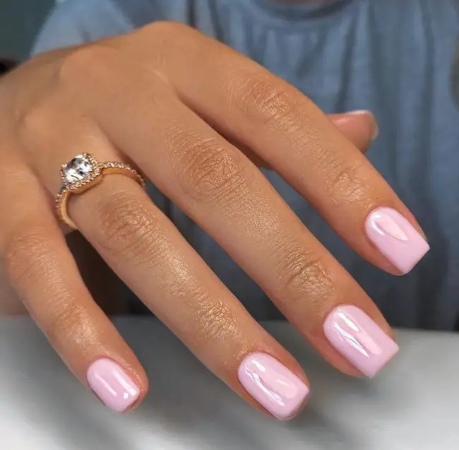 Light Pink Spring Nails