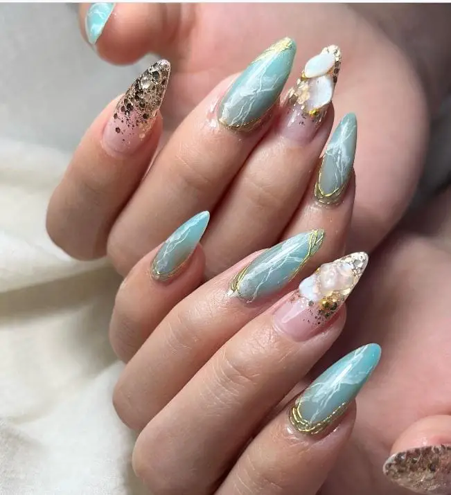 Long Stiletto Summer Manicure