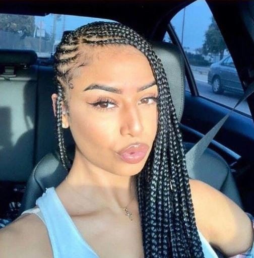 Long lemonade cornrows