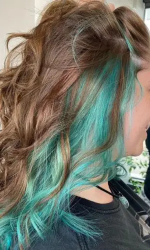 Teal Under Hair Color