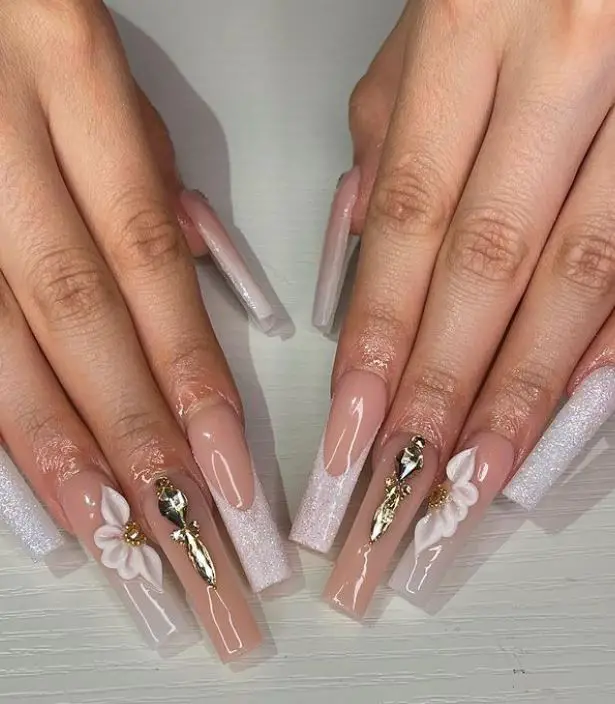 Nude Ombre Graduation Nails