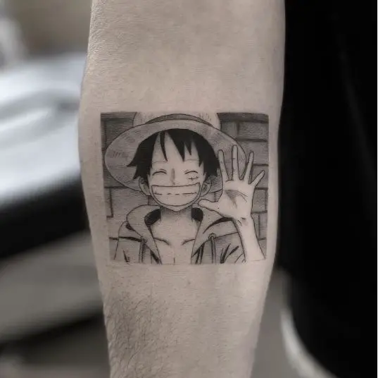 One Piece Character Luffy Tattoo Design