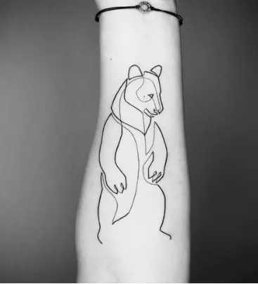 Perfect Lineart Bear Tattoo