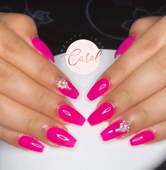 Pink Coffin Nails