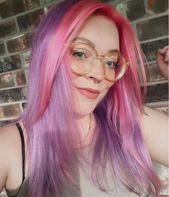 Purple Hair with Pink Highlights