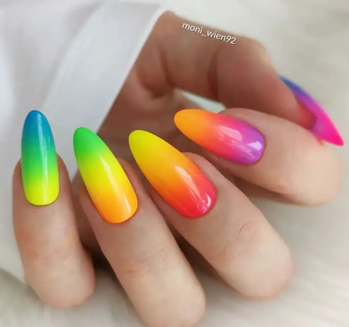 Rainbow Spring Nails