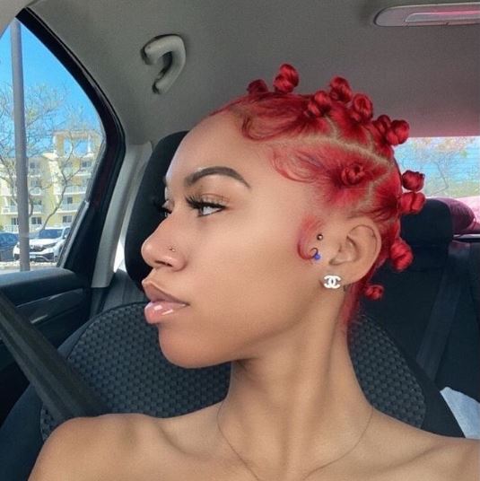 Red Bantu knots