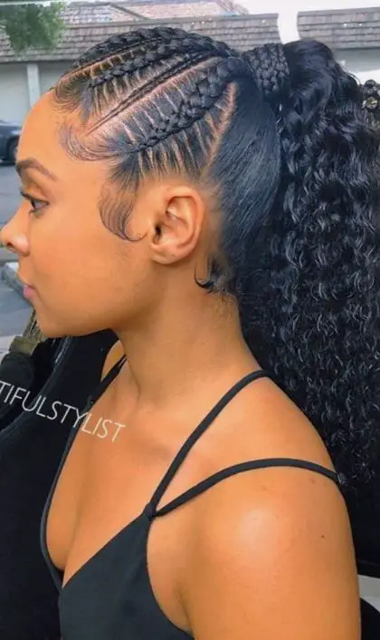 Rose Edges and Ponytail Braids