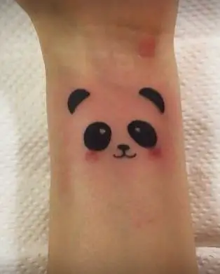 Simple Panda Bear Tattoo