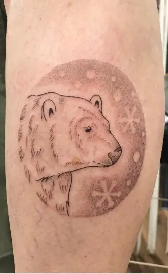 Snowy polar bear Tattoo
