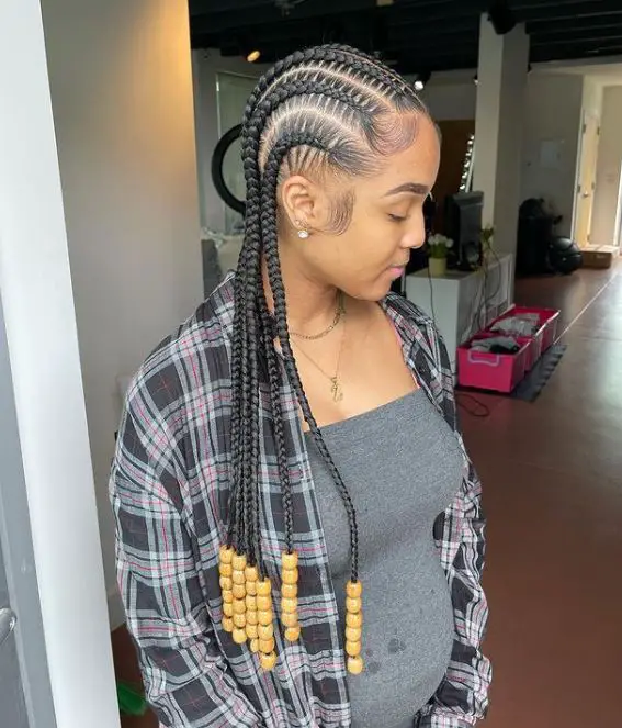 Stitch Braids With Beads