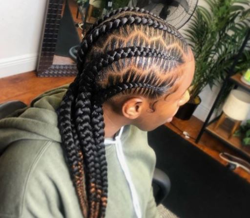 Stitch Braids With Zigzag Parts