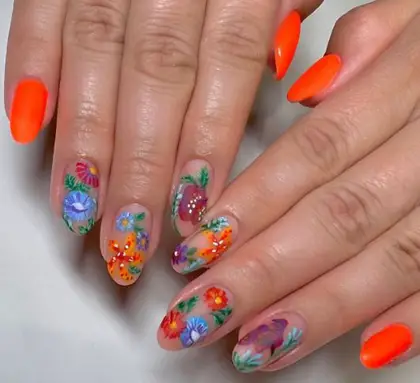 Summer florals Nails
