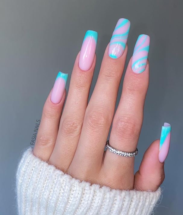 Swirls Spring Nails